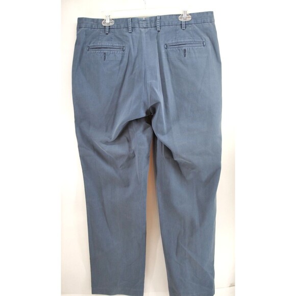 Peter Millar Pants Men 38x32 Gray Stretch Chino Cotton Flat Front Blue - Picture 6 of 8
